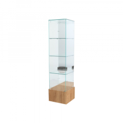 Витрина стеклянная ВЕНА ПОДИУМ №12 (с дверкой, задняя стенка зеркало)