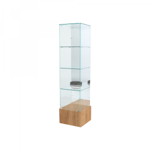 Витрина стеклянная ВЕНА ПОДИУМ №12 (с дверкой, задняя стенка зеркало)