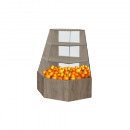 Витрина для овощей и фруктов ФРУТ №2 угловая