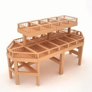 Развал для овощей и фруктов с секциями и суперструктурой