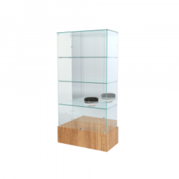 Витрина стеклянная ВЕНА ПОДИУМ №11 (с дверками, задняя стенка зеркало)