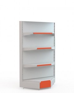 Стеллаж угловой с открытыми полками