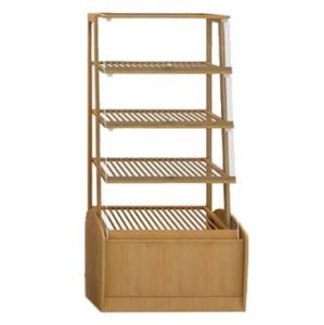 Высокая хлебная витрина  -  стеллаж со стеклом