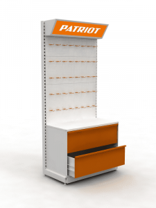 Брендированный стеллаж с ящиками Patriot