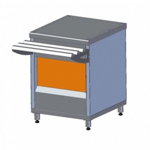 Прилавок нейтральный узкий без полок ПН6-У (630мм)