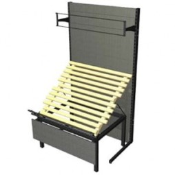 Развал для овощей с деревянными рейками и задней стенкой