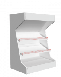 Пристенный стеллаж для овощей и фруктов с зеркалом