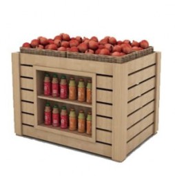 Островной развал для овощей и фруктов из дерева