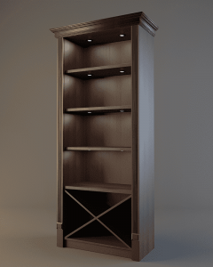 Шкаф для фирменного алкоголя с зеркалом и подсветкой