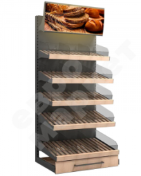 Холодильная горка для салатов COUNTRY 80 стекло и металл 938