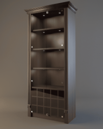 Шкаф для алкоголя с подсветкой и зеркалом