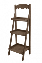 Стойка деревянная трехполочная с резным фризом