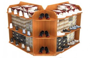 Комплект стеллажей из ДСП для обуви №3