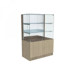 Витрина ЭРЕБА низкая №3 (с дверками, задняя стенка - зеркало)