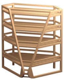 Стеллаж для багетов угловой внутренний