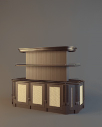 Винный стеллаж островной с накопителем