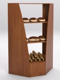 Стеллаж для хлеба ДЕМЕТРА №6 угловой