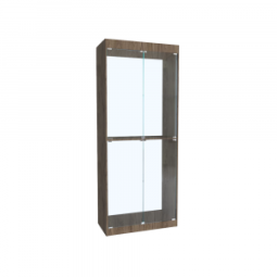 Витрина ГЕРМЕС №2-5 (с дверками, задняя стенка стекло)
