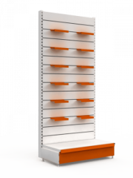 Стеллаж с эконом-панелями пристенный