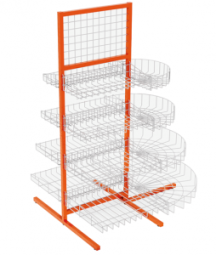 Стойка прикассовая с радиусными полками