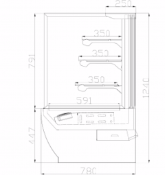 Холодильная витрина для десертов SOUL 938