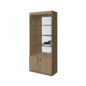 Витрина №300-3 (с дверками, задняя стенка зеркало)