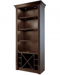 Шкаф для элитного алкоголя со стеклянными дверцами и секциями