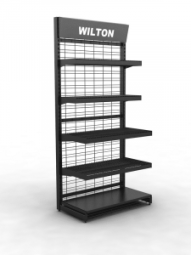 Сетчатый стенд с полками