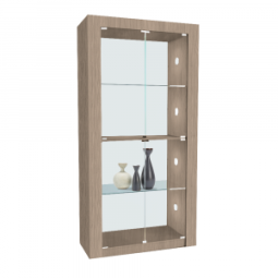 Витрина ГЕРМЕС №4-2 (с дверками, задняя стенка стекло)