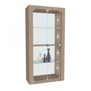 Витрина ГЕРМЕС №4-2 (с дверками, задняя стенка стекло)