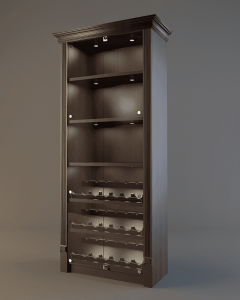 Шкаф для элитного алкоголя (со стеклянными дверцами)