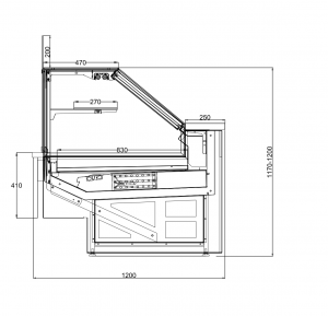 Кондитерская витрина Spherox
