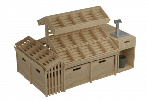 Система деревянных овощных развалов  Свежесть урожая