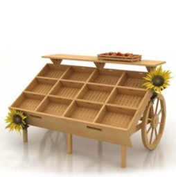 Хлебный стеллаж в виде телеги ячеистый