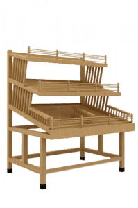 Хлебный стол-стеллаж с задней загрузкой