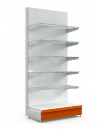 Стеллаж для магазина со стеклянными полками