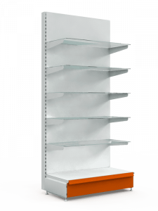 Стеллаж для магазина со стеклянными полками