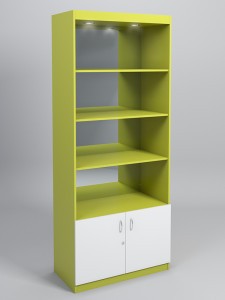 Стеллаж ПАСИФЕЙ №1-3 (задняя стенка зеркало)