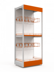 Стеллаж для продажи обоев и краски