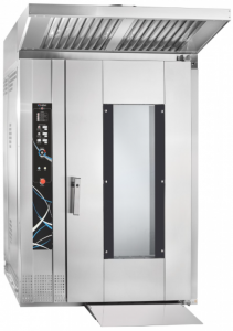 Ротационный пекарский шкаф Чувашторгтехника РПШ-16-2/1М в комплекте тележка-шпилька ТШГ-16-2/1