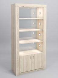 Стеллаж ПАСИФЕЙ №3-2 (задняя стенка стекло)