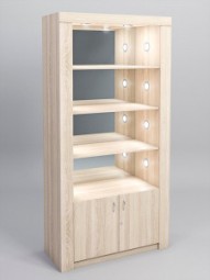 Стеллаж ПАСИФЕЙ №3-3 (задняя стенка зеркало)