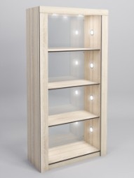 Стеллаж ПАСИФЕЙ №4-2 (задняя стенка стекло)