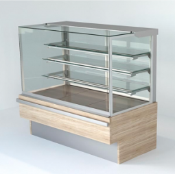 Витрина для тортов и пирожных SOUL модерн, узкая, темная экспозиция