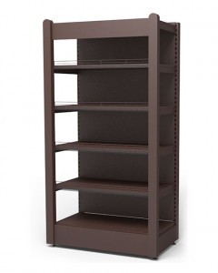 Винный стеллаж пристенный с декоративными накладками из массива