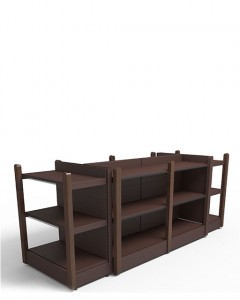 Островной стеллаж для вина и алкоголя с декоративными накладками