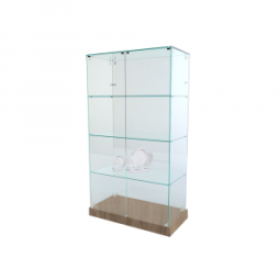 Витрина стеклянная ВЕНА №5 (с дверками, задняя стенка стекло)