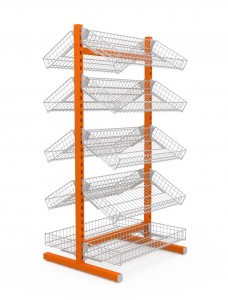 Стойка двухсторонняя (10 корзин) (ДхГхВ) 736х650х1500