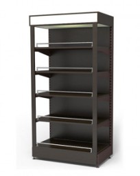 Стеллаж для вина и алкоголя с фризом и полками из ЛДСП