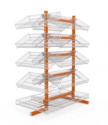 Стойка трехсторонняя 15 корзин (ДхГхВ) 1056х650х1500